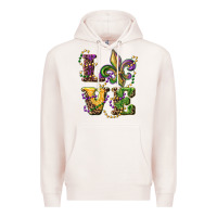 Pale Pink love fleur de lis Premium Hoodie - RanaPortraitStore