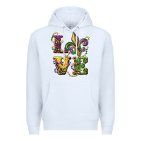 White love fleur de lis Premium Hoodie - RanaPortraitStore