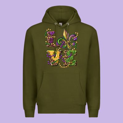 Love Fleur De Lis Premium Hoodie Designed By Ranaportraitstore
