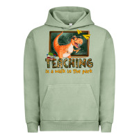 Pigment Oil Green teaching is a walk in the park Urban Hoodie - texasbilliewilder