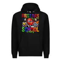 Black first day of school vibes Premium Hoodie - texasbilliewilder