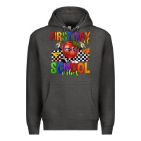 Charcoal Heather first day of school vibes Premium Hoodie - texasbilliewilder