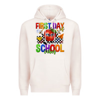 Pale Pink first day of school vibes Premium Hoodie - texasbilliewilder