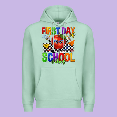 First Day Of School Vibes Premium Hoodie Designed By Texasbilliewilder