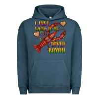 Pigment Midnight Navy mardi gras i just want to be loved bayou crawfish Urban Hoodie - RanaPortraitStore