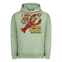 Pigment Oil Green mardi gras i just want to be loved bayou crawfish Urban Hoodie - RanaPortraitStore