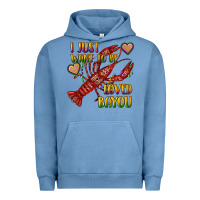 Pigment Pebble Blue mardi gras i just want to be loved bayou crawfish Urban Hoodie - RanaPortraitStore