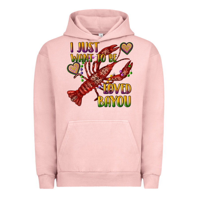 Mardi Gras I Just Want To Be Loved Bayou Crawfish Urban Hoodie by RanaPortraitStore | Teevron