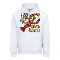 White mardi gras i just want to be loved bayou crawfish Urban Hoodie - RanaPortraitStore