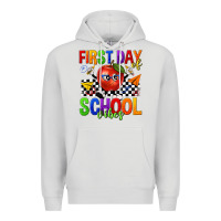 Dove Grey first day of school vibes Premium Hoodie - texasbilliewilder