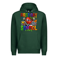 Sports Green first day of school vibes Premium Hoodie - texasbilliewilder