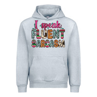 Heather Grey i speak fluent sarcasm Urban Hoodie - Zillion Design Studio
