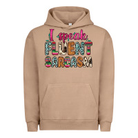 Pigment Burro i speak fluent sarcasm Urban Hoodie - Zillion Design Studio