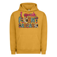 Pigment Peanut Butter i speak fluent sarcasm Urban Hoodie - Zillion Design Studio