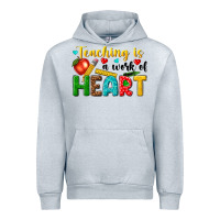 Heather Grey teaching is a work of heart tbw Urban Hoodie - texasbilliewilder