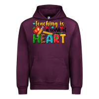 Mauve Wine teaching is a work of heart tbw Urban Hoodie - texasbilliewilder