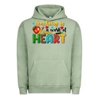 Pigment Oil Green teaching is a work of heart tbw Urban Hoodie - texasbilliewilder