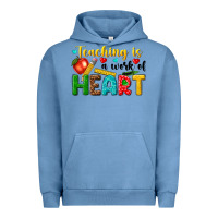 Pigment Pebble Blue teaching is a work of heart tbw Urban Hoodie - texasbilliewilder