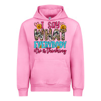 Fuchsia Pink i say what everybody else is thinking Urban Hoodie - Zillion Design Studio