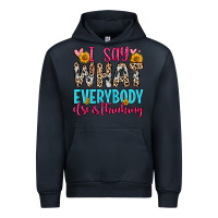 Navy i say what everybody else is thinking Urban Hoodie - Zillion Design Studio