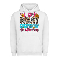 Pigment Lunar Rock i say what everybody else is thinking Urban Hoodie - Zillion Design Studio