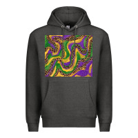 Charcoal Heather mardi gras tumbler Premium Hoodie - RanaPortraitStore