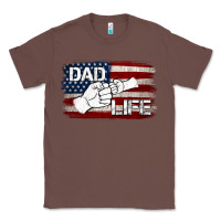 Chestnut Dad Life with American Flag Classic Tee - Jasminsmagicworld