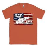 Copper Dad Life with American Flag Classic Tee - Jasminsmagicworld