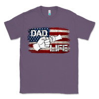 Lavender Dad Life with American Flag Classic Tee - Jasminsmagicworld