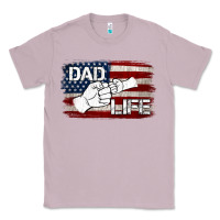 Lilac Dad Life with American Flag Classic Tee - Jasminsmagicworld