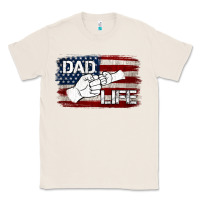 Natural Dad Life with American Flag Classic Tee - Jasminsmagicworld