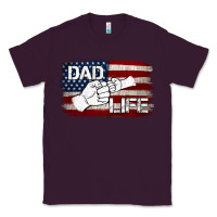 Plum Dad Life with American Flag Classic Tee - Jasminsmagicworld