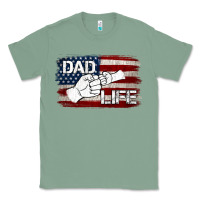 Sage Dad Life with American Flag Classic Tee - Jasminsmagicworld