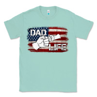 Seafoam Dad Life with American Flag Classic Tee - Jasminsmagicworld