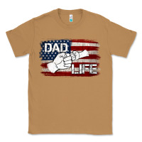 Toasted Coconut Dad Life with American Flag Classic Tee - Jasminsmagicworld