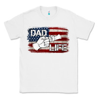 White Dad Life with American Flag Classic Tee - Jasminsmagicworld