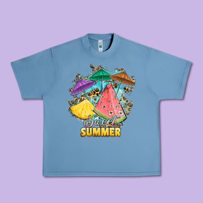 Sweet Summer Watermelon Pineapple Fruits Urban Heavy Tee Designed By Ranaportraitstore
