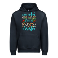 Navy i m not a hot mess i m a spicy disaster Urban Hoodie - Zillion Design Studio