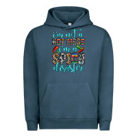 Pigment Midnight Navy i m not a hot mess i m a spicy disaster Urban Hoodie - Zillion Design Studio