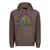 Coffee mardi gras rainbow and fleur de lis Premium Hoodie - RanaPortraitStore