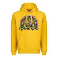 Lemon mardi gras rainbow and fleur de lis Premium Hoodie - RanaPortraitStore