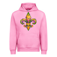 Fuchsia Pink mardi gras fleur de lis Urban Hoodie - RanaPortraitStore