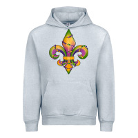 Heather Grey mardi gras fleur de lis Urban Hoodie - RanaPortraitStore