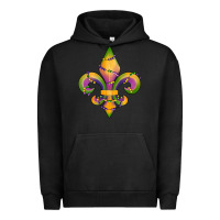Pigment Black mardi gras fleur de lis Urban Hoodie - RanaPortraitStore