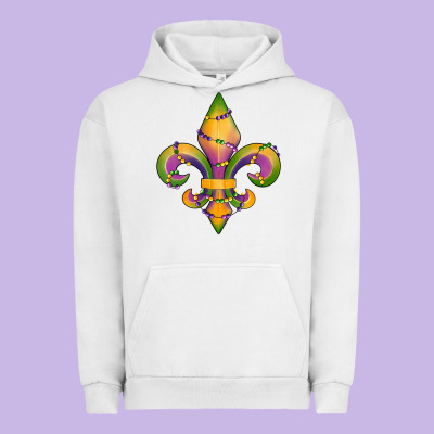 Urban Hoodie mardi gras fleur de lis