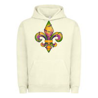Pigment Pistachio mardi gras fleur de lis Urban Hoodie - RanaPortraitStore