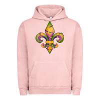 Pigment Salmon mardi gras fleur de lis Urban Hoodie - RanaPortraitStore