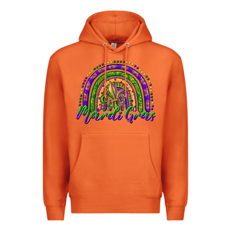 Mardi Gras Rainbow And Fleur De Lis Premium Hoodie by RanaPortraitStore | Teevron