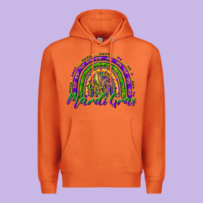 Mardi Gras Rainbow And Fleur De Lis Premium Hoodie Designed By Ranaportraitstore