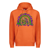 Carrot mardi gras rainbow and fleur de lis Premium Hoodie - RanaPortraitStore